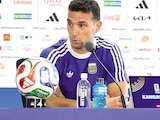 El DT, ayer, en conferencia de prensa previa al encuentro de su selección.