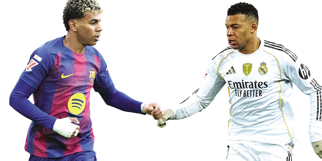 Los jugadores de futbol, Lamine Yamal y Kylian Mbapeé