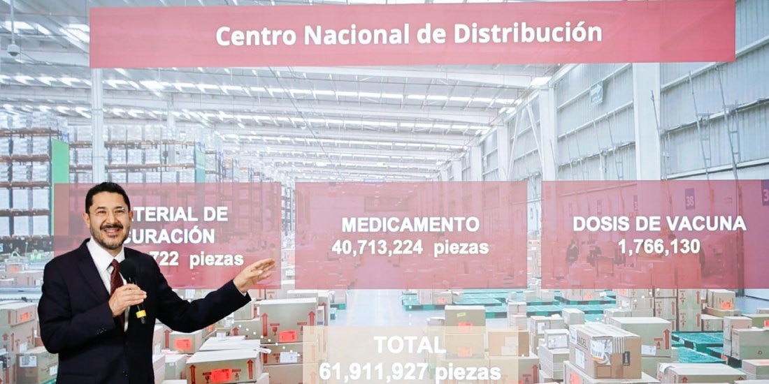 Martí Batres destaca avance del 97% en abasto de medicamentos en unidades del ISSSTE.