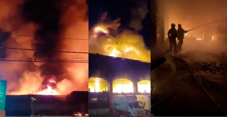 Incendio en la alcaldía Xochimilco