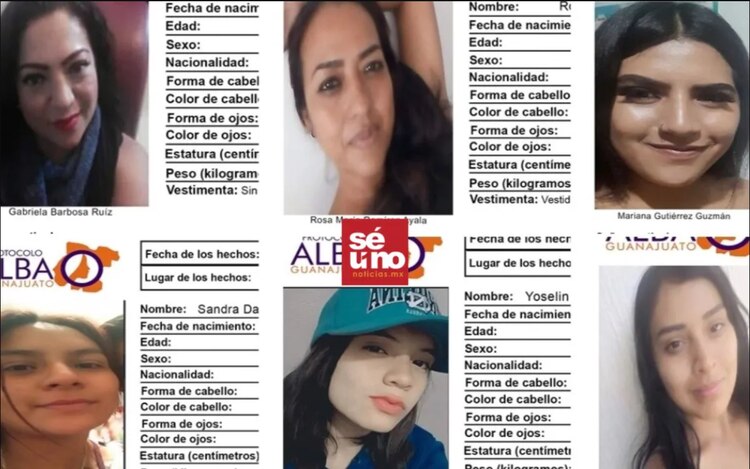 Los cuerpos de 5 de las 6 jóvenes que se dirigían a trabajar a un evento como meseras en Guanajuato ya fueron localizados, no así el de Yoseline Daniela (de gorra).
