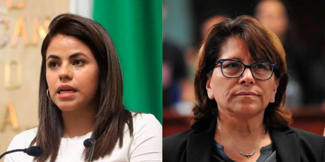 Karen Quiroga, del PRD, y Martha Ávila, de Morena, autoras de la iniciativa.