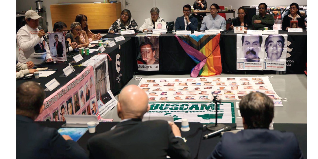 REUNIÓN ENTRE familiares y el alto comisionado de la ONU, el pasado 21 de abril