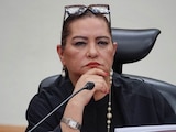 La consejera presidenta del INE, Guadalupe Taddei Zavala, el 18 de agosto de 2026.
