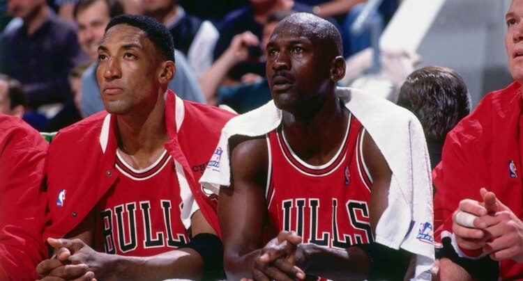 Scottie Pippen y Michael Jordan en los Chicago Bull
