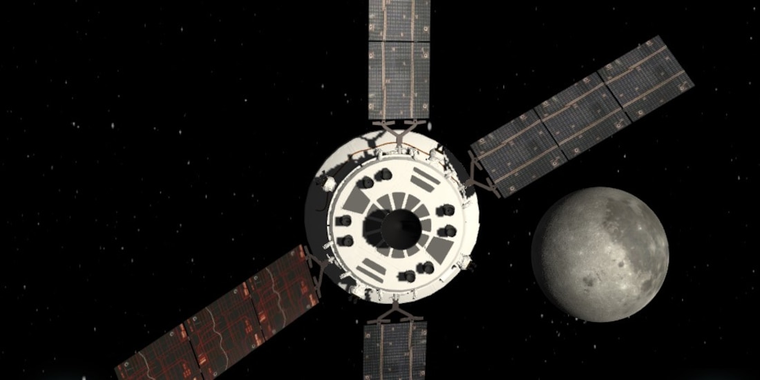 Ilustración alusiva a la misión Artemis II, en el micrositio AROW de la NASA.