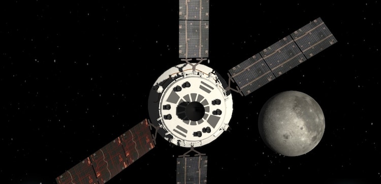 Ilustración alusiva a la misión Artemis II, en el micrositio AROW de la NASA.