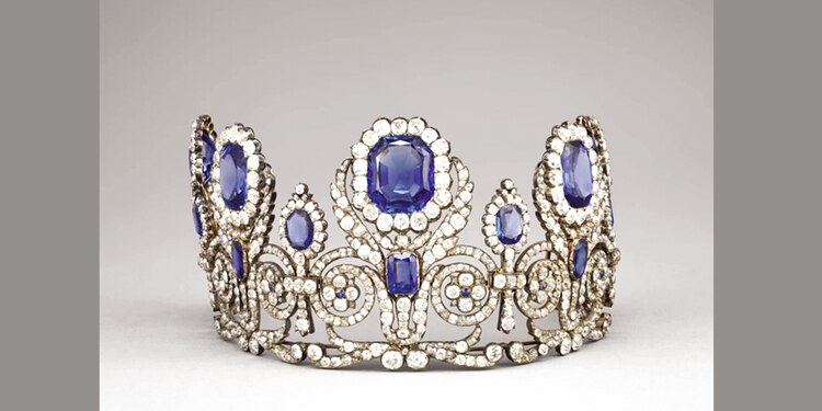 Joyas reinas Hortensia y María Amelia
El collar histórico está compuesto de ocho zafiros y 631 diamantes.