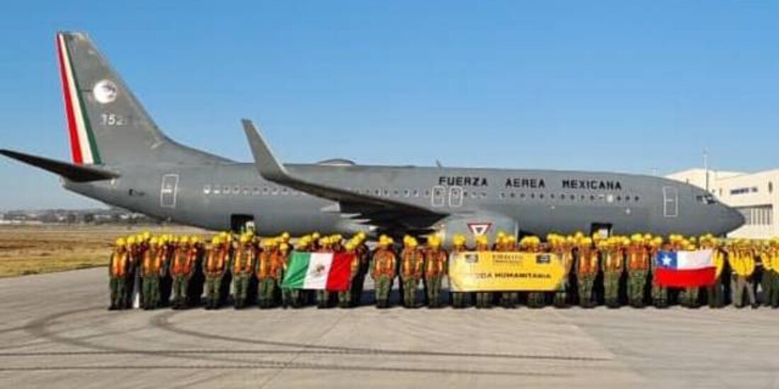 Los brigadistas mexicanos llegaron esta semana a Chile.