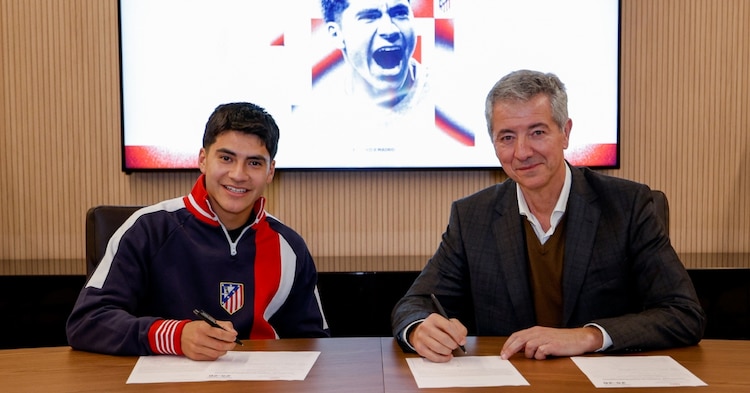 Obed Vargas firmó un contrato con el Atlético de Madrid hasta el 2030.