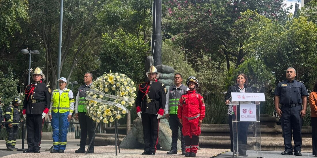 Acto cívico en la capital del país.
