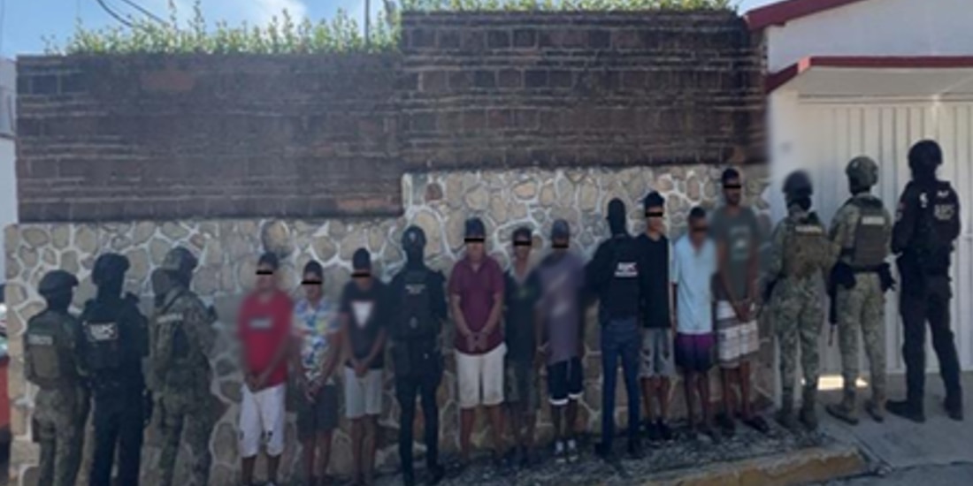 Arresto de presuntos delincuentes. en Guerrero.