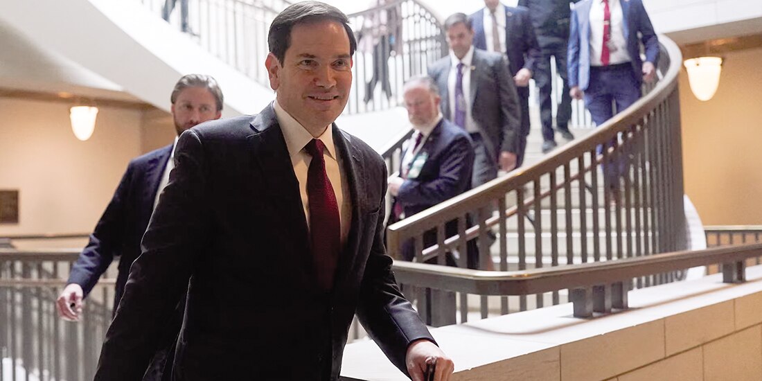 El secretario de Estado de EU, Marco Rubio, se retira tras una reunión con miembros del Congreso en el Capitolio, el pasado 5 de noviembre.