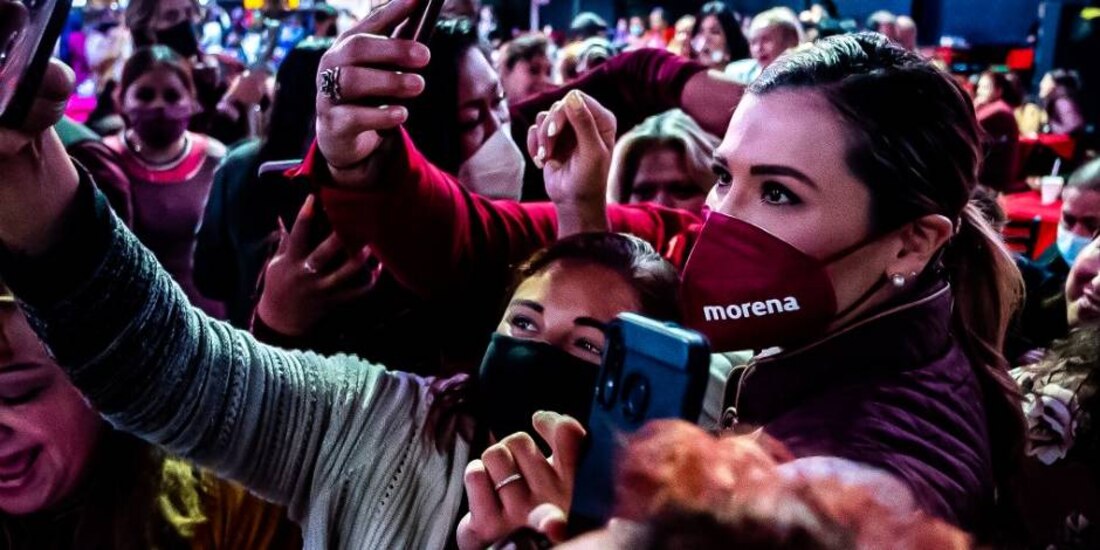 Marina del Pilar Ávila Olmeda, candidata de la coalición “Juntos Haremos Historia en Baja California”