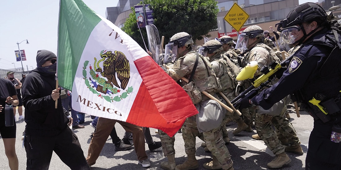 Manifestantes se enfrentaron a la Policía en Los Ángeles, el pasado 8 de junio