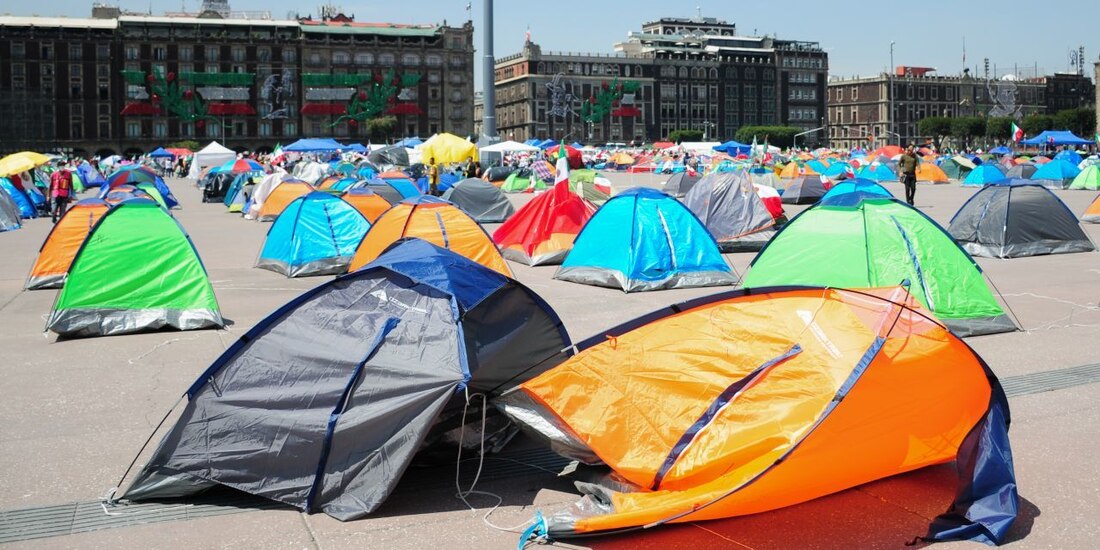 Casas de campaña de integrantes de FRENA.