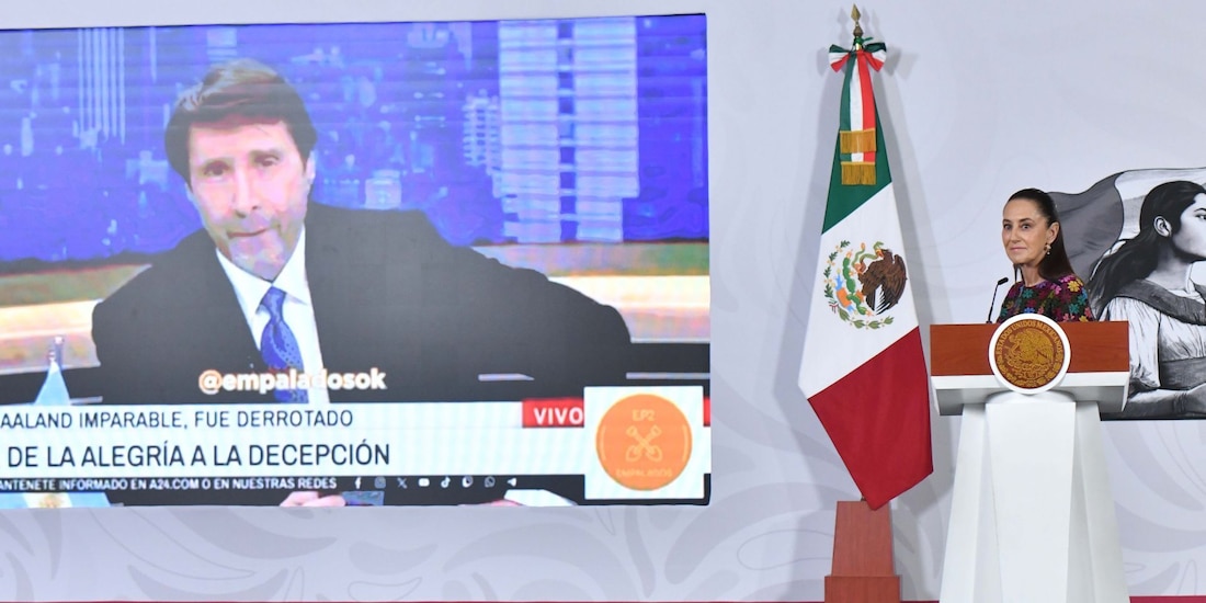 Claudia Sheinbaum reprodujo en la mañanera las declaraciones del argentino Eduardo Feinman