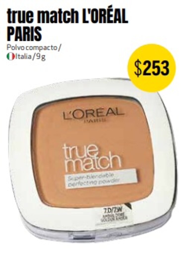 El polvo compacto true match L'ORÉAL PARIS sufrió fractura en la tercera caída.