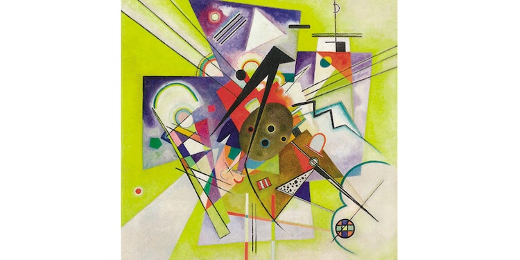 Kandinsky, Yellow Accompaniment, 1934 (detalle).