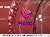 Resultados del Melate Retro en su sorteo 1658, celebrado este 8 de agosto del 2026.