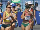 La mexicana Alegna González en la marcha femenil 20km en los Juegos Olímpicos París 2024