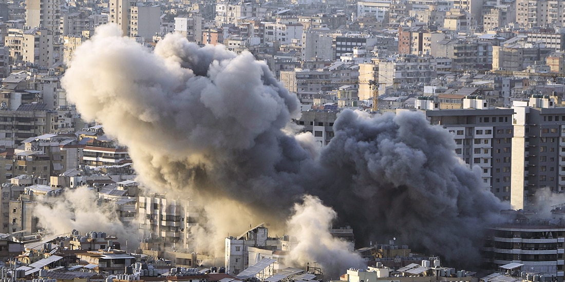 ATAQUE de Israel en Beirut, Líbano, ayer.
