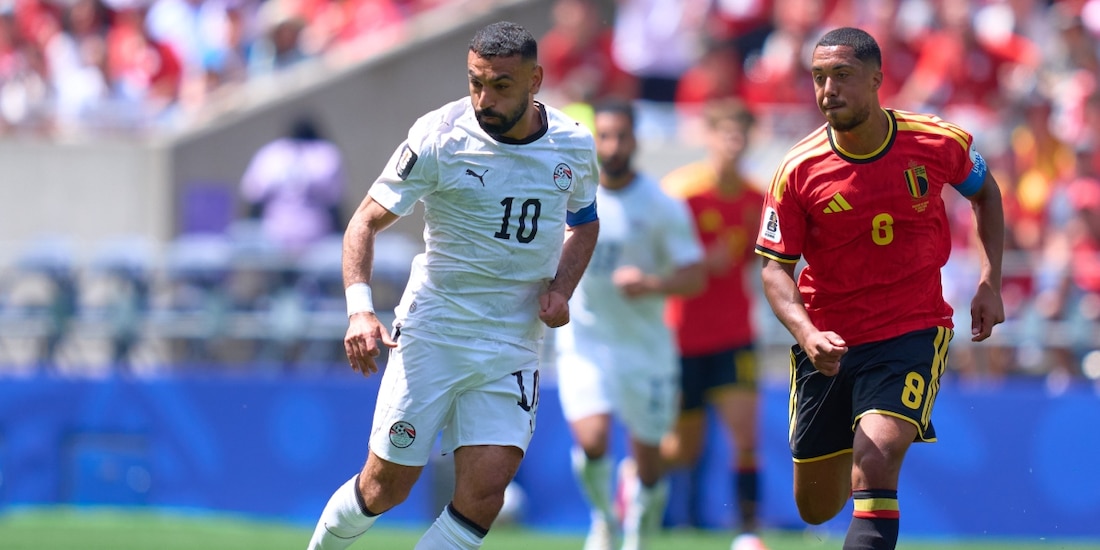 Una acción del Egipto ante Bélgica en la Copa del Mundo 2026