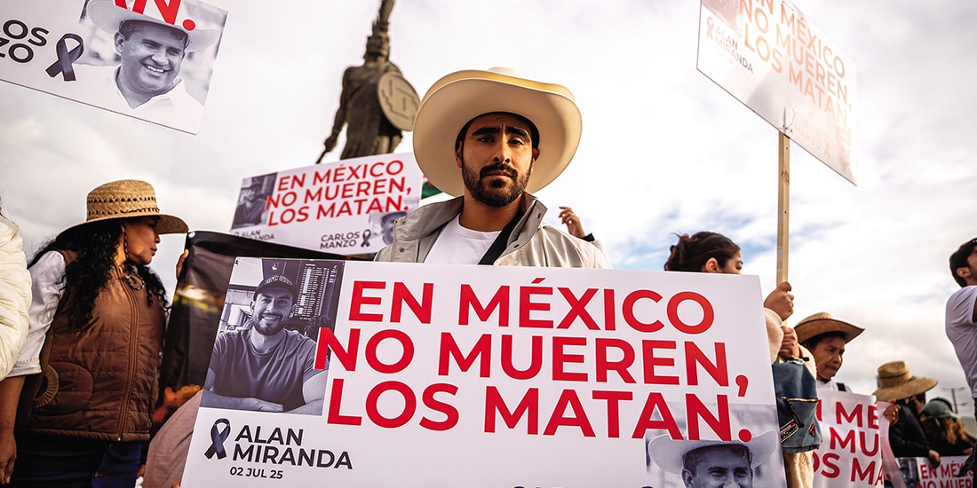 Manifestación de la Generación Z en Tijuana, el sábado.