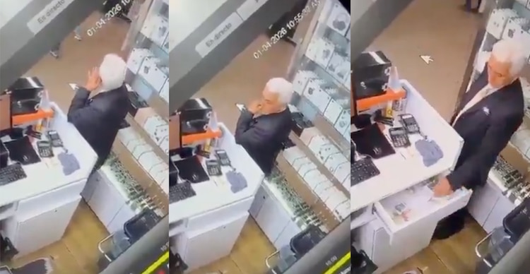 Video del Hombre que roba millones de aeropuerto internacional El Dorado, en Bogotá Colombia