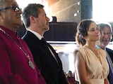 Isabel Díaz Ayuso, en la homilía de la Basílica de Guadalupe, en la CDMX, ayer.