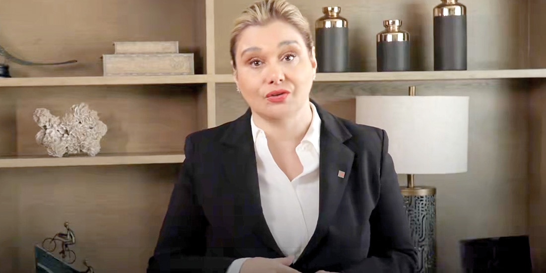 La jefa del Ejecutivo estatal, ayer, en un videomensaje en su cuenta de X.