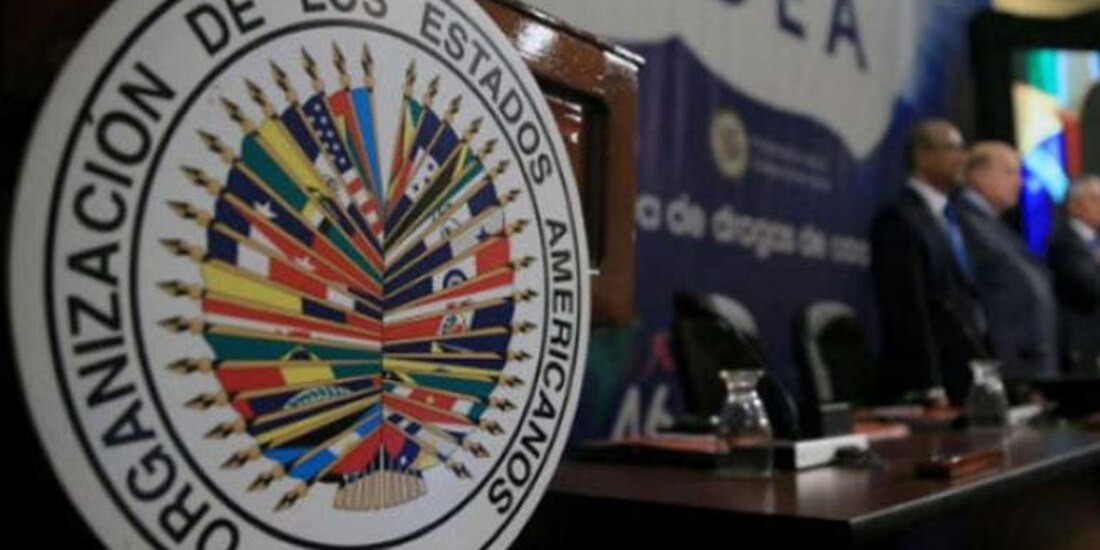 Emblema de la OEA, en imagen de archivo