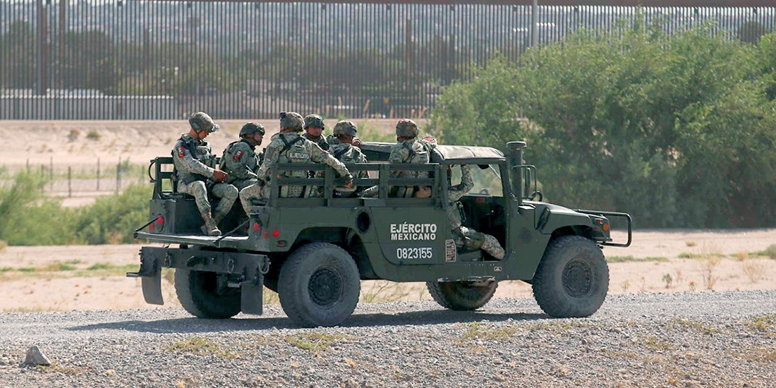 Elementos del Ejército Mexicano realizaron un recorrido en la frontera de Ciudad Juárez, el pasado 14 de agosto.