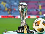 El trofeo de la Liga MX en el Estadio Jalisco, previo a la final de vuelta del Apertura 2021 entre Atlas y León.