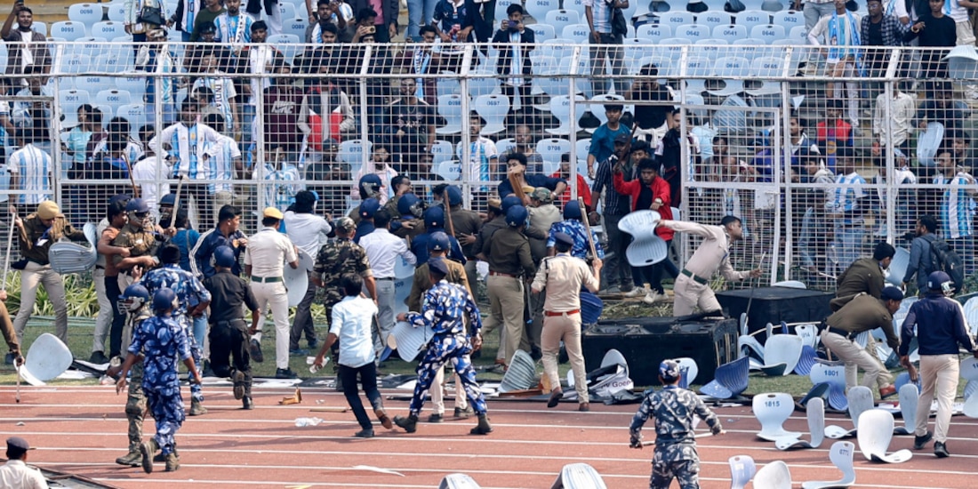 La visita de Lionel Messi a la India generó caos entre los aficionados.