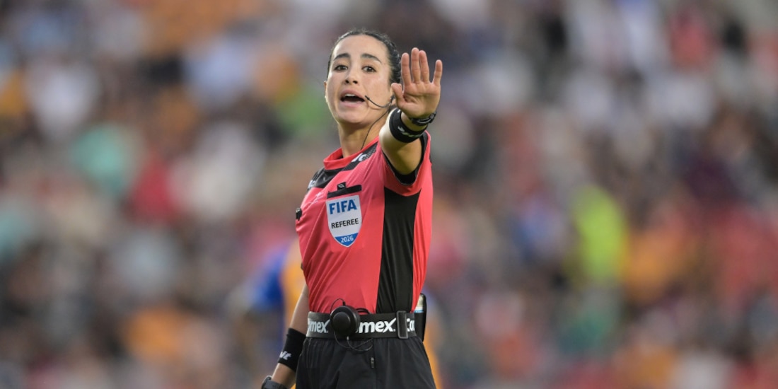 Katia Itzel García durante el partido entre Tigres y Querétaro.
