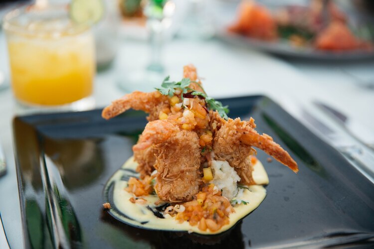 Camarones Coco del restaurante La Palapa