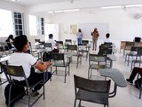 CANCÚN, QUINTANA ROO. 01SEPTIEMBRE2021.- Escuelas en regreso a clases las cuales 294 son privadas y 59 públicas. Las clases presenciales con las medidas seguridad necesarias , mientras algunas otras se encuentran vandalizadas.
FOTO: ELIZABETH RUIZ/CUARTOSCURO.COM