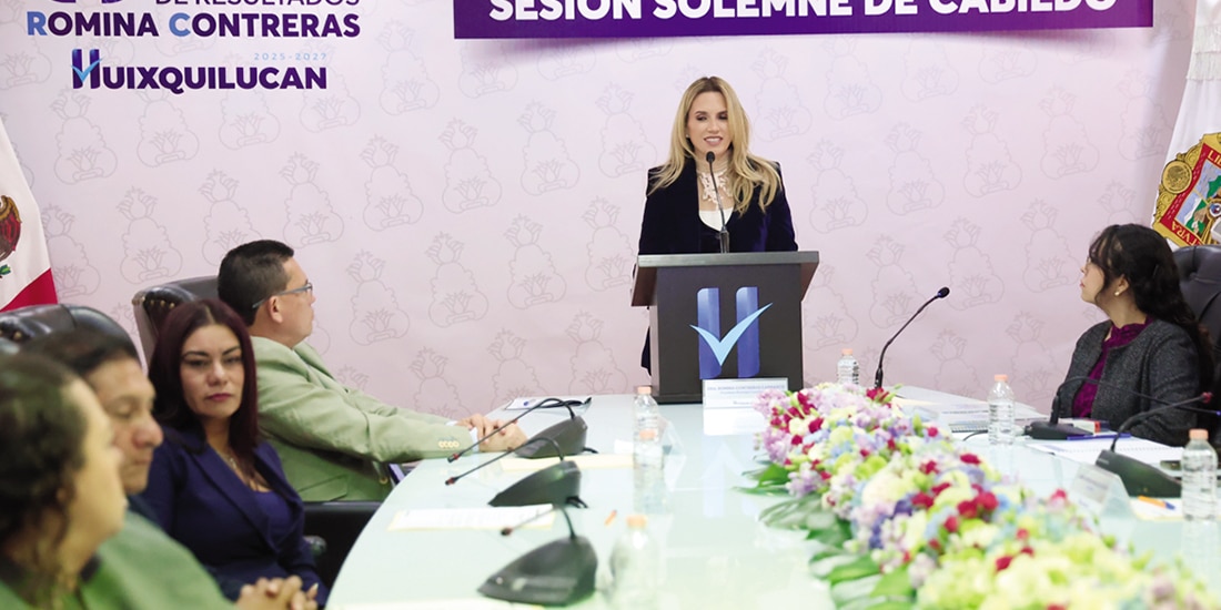 Romina Contreras, ayer, al presentar su Primer Informe de labores.