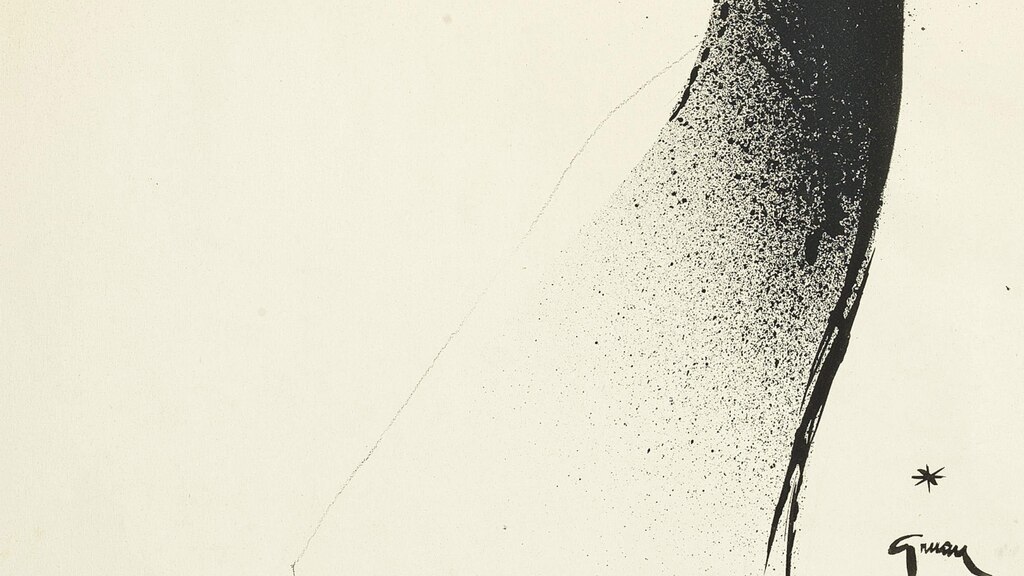 El guante negro, gouache sobre papel, ca. 1950.