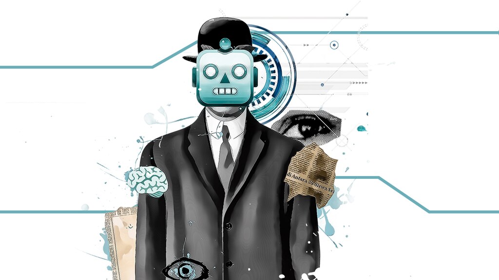 Fotoarte basado en la obra El hijo del hombre de René Magritte.