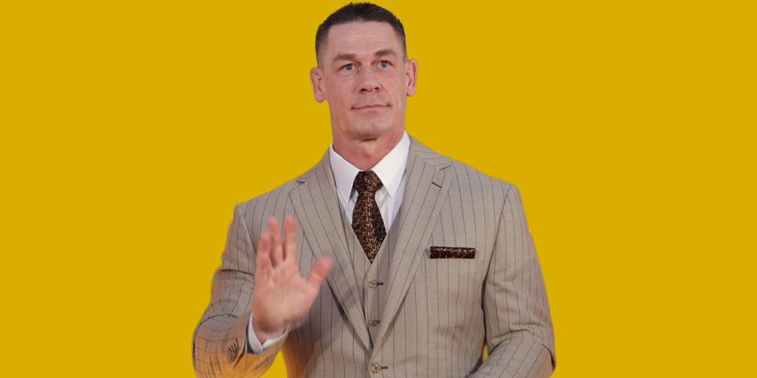 John Cena durante su paso por la alfombra en el evento dedicado a los fans.