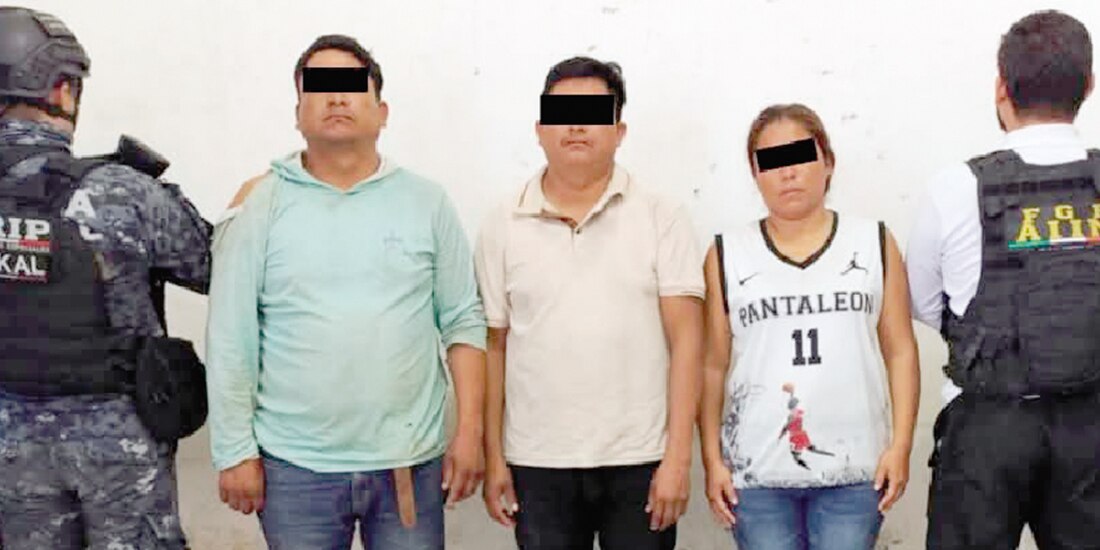 Los presuntos responsables, en imagen difundida por la Fiscalía General del Estado de Chiapas, ayer.