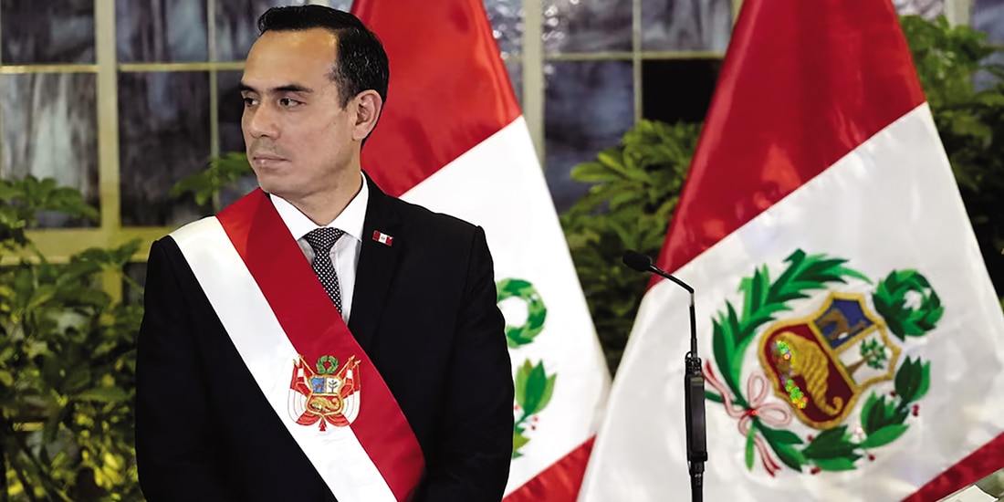 El nuevo presidente de Perú, José Jeri, el 14 de octubre de 2025.