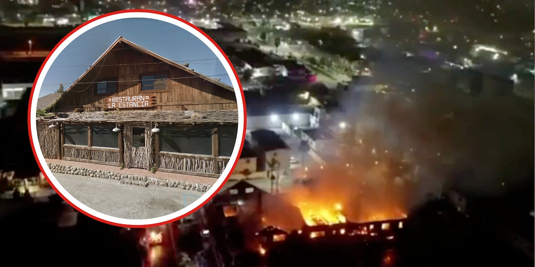 Fotos del incendio del restaurante "La Estancia", ubicado en Playas de Rosarito