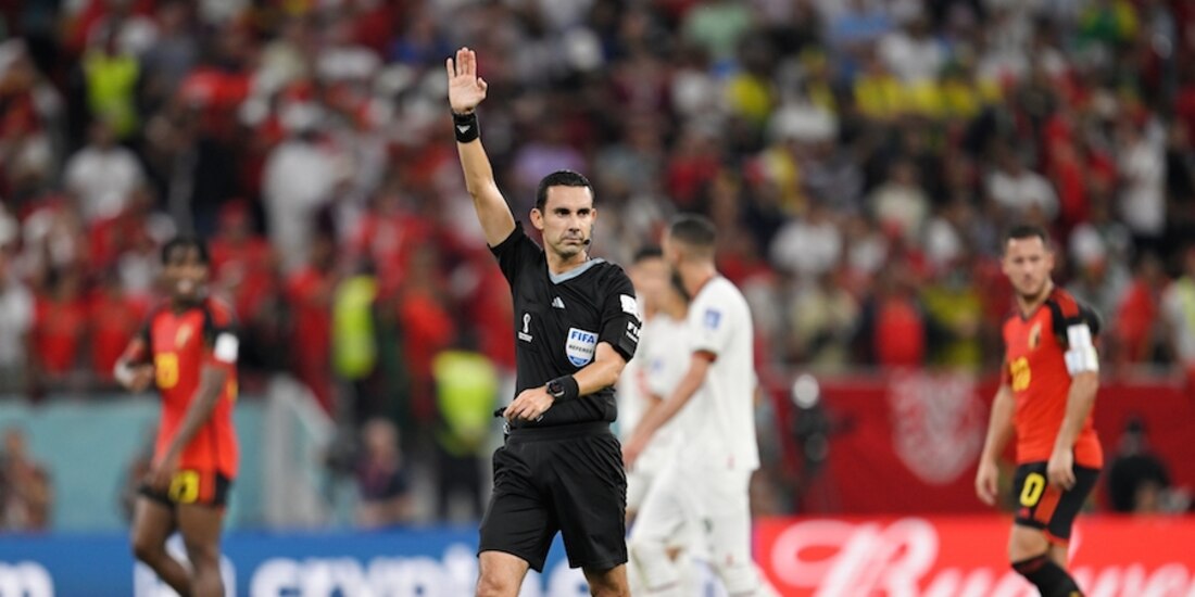 El mexicano en el duelo entre Bélgica y Marruecos.