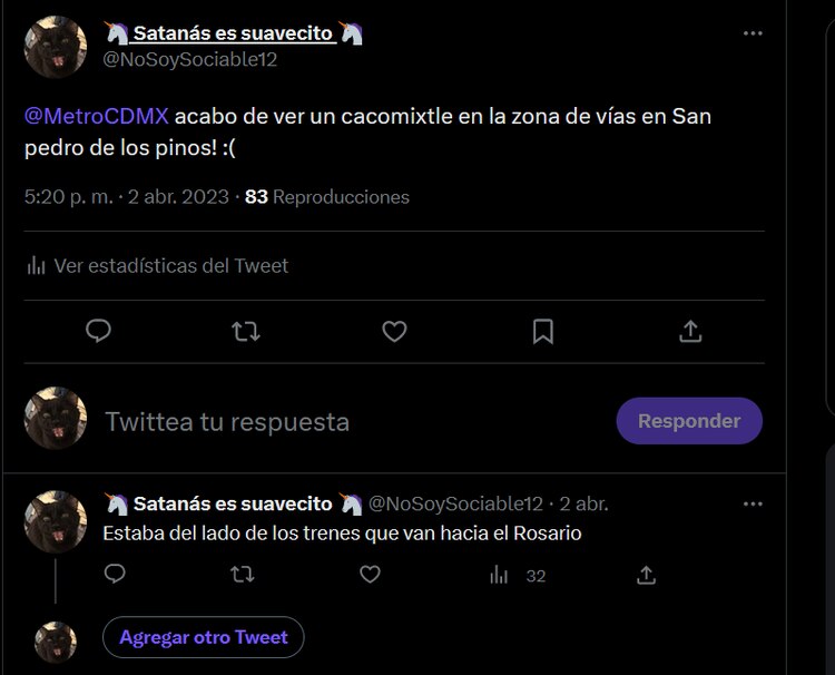 Usuarios reportaron haberlo visto hace semanas.