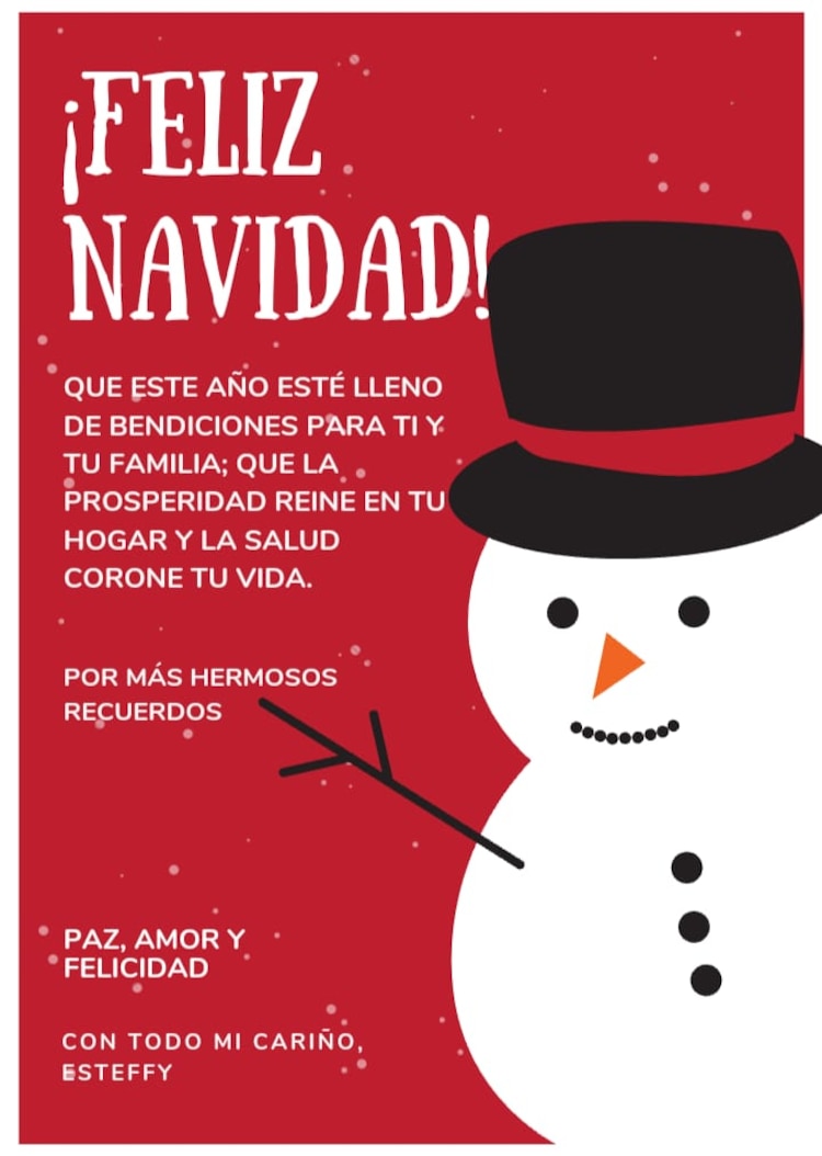 Aquí hay otro diseño de tarjeta navideña diseñado en Canva