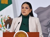 Ariadna Montiel Reyes, durante una conferencia matutina de la Presidenta Claudia Sheinbaum.