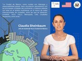 Claudia Sheinbaum en representación de la Ciudad de México en Denver.